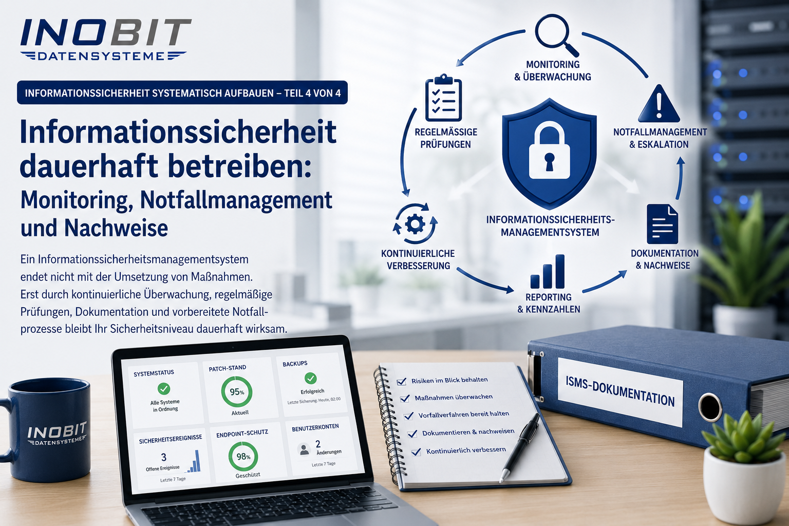 Informationssicherheit dauerhaft betreiben mit Monitoring, Notfallmanagement und Nachweisen