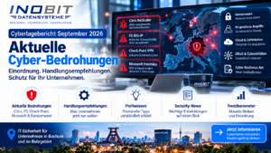Cyberlage September 2026 mit aktuellen Cyberbedrohungen, Ransomware, Sicherheitslücken und Handlungsempfehlungen für Unternehmen