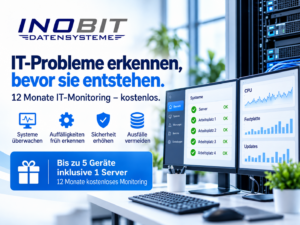 InoBit IT-Monitoring – 12 Monate kostenlos für bis zu 5 Geräte inklusive 1 Server. IT-Probleme frühzeitig erkennen.